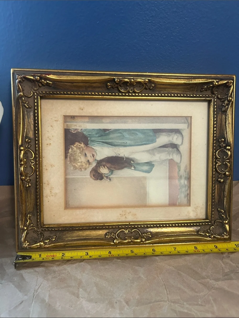 Bessie Pease Gutmann Framed Lithograph Collector Print “Good Morning” vintage.